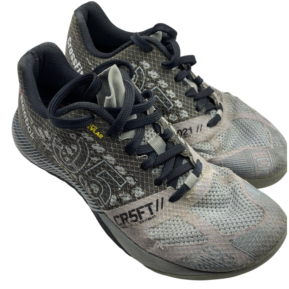 Reebok CrossFit Nano 5.0 Mens Training Shoes Black Grey Kevlar‎ V68510 Size 6.5